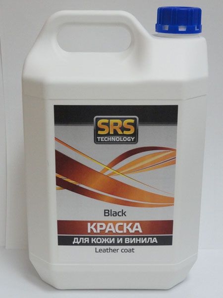Краска для кожи и винила черная SRS Black 5000 ml